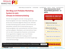 Tablet Screenshot of presalesmarketing-blog.com